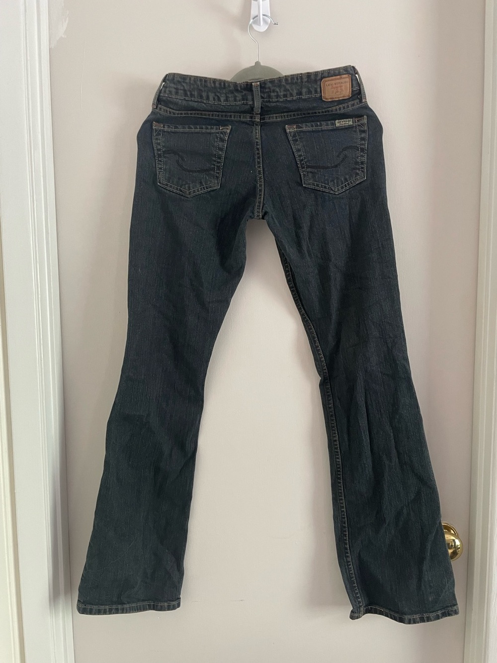 Levi Strauss Signature Low Slim Flare Dark Wash Jeans Juniors 5 (228)